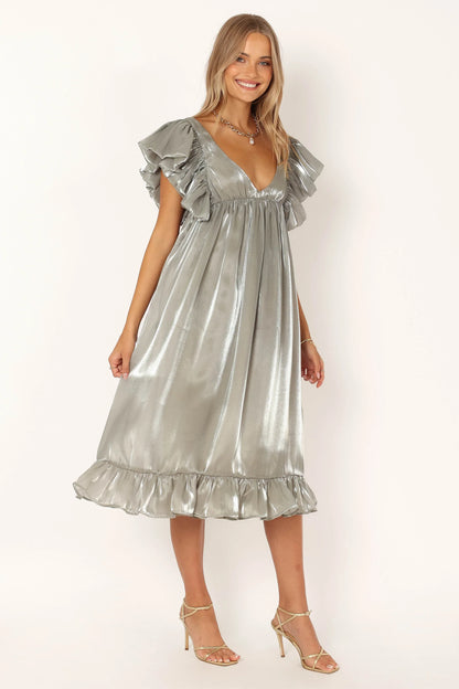 Oro Midi Dress Olive