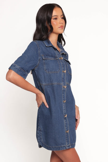 Fleming Shirt Mini Dress Denim