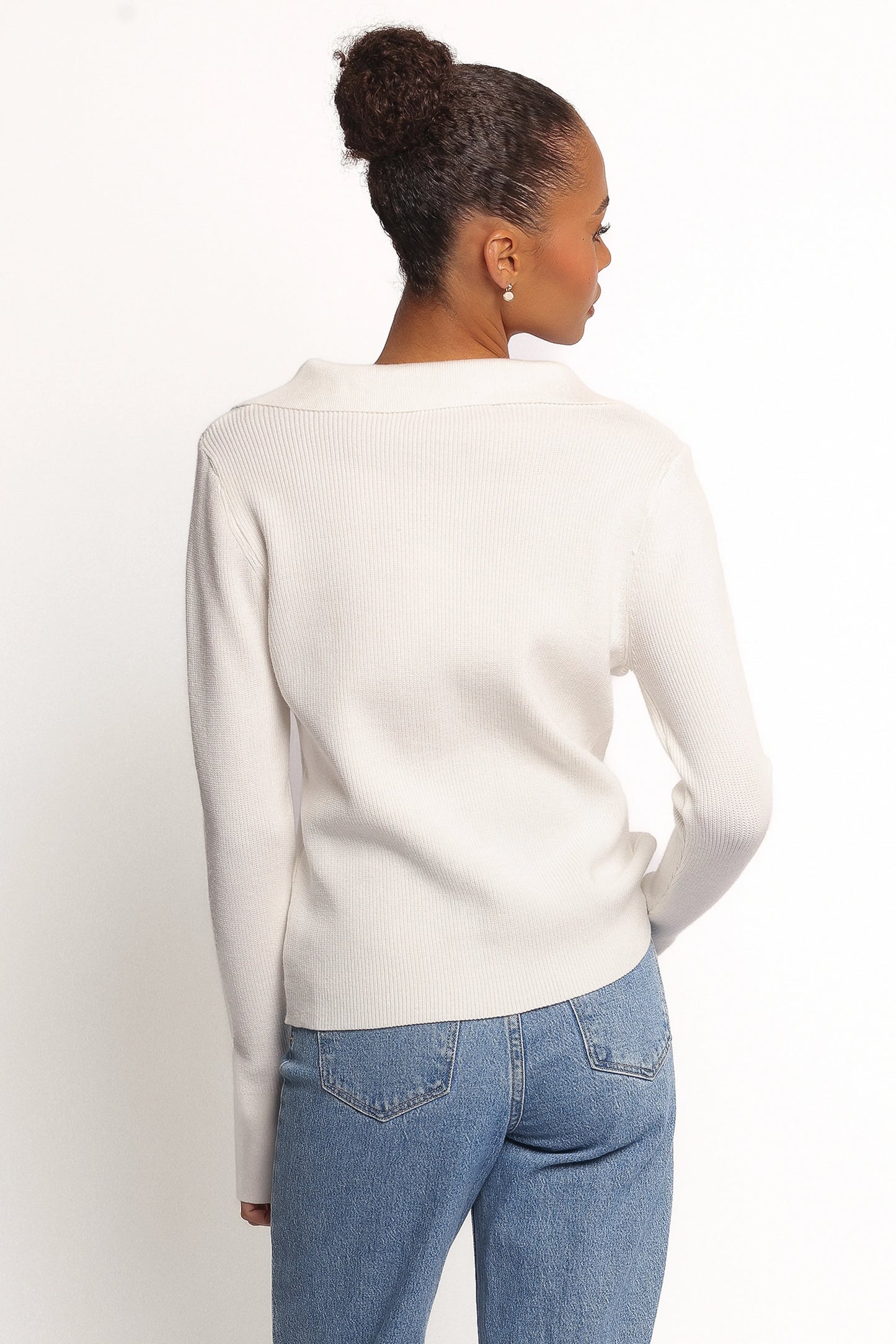 Zocco Long Sleeve Knit Top Cream