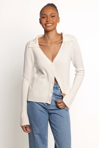 Zocco Long Sleeve Knit Top Cream