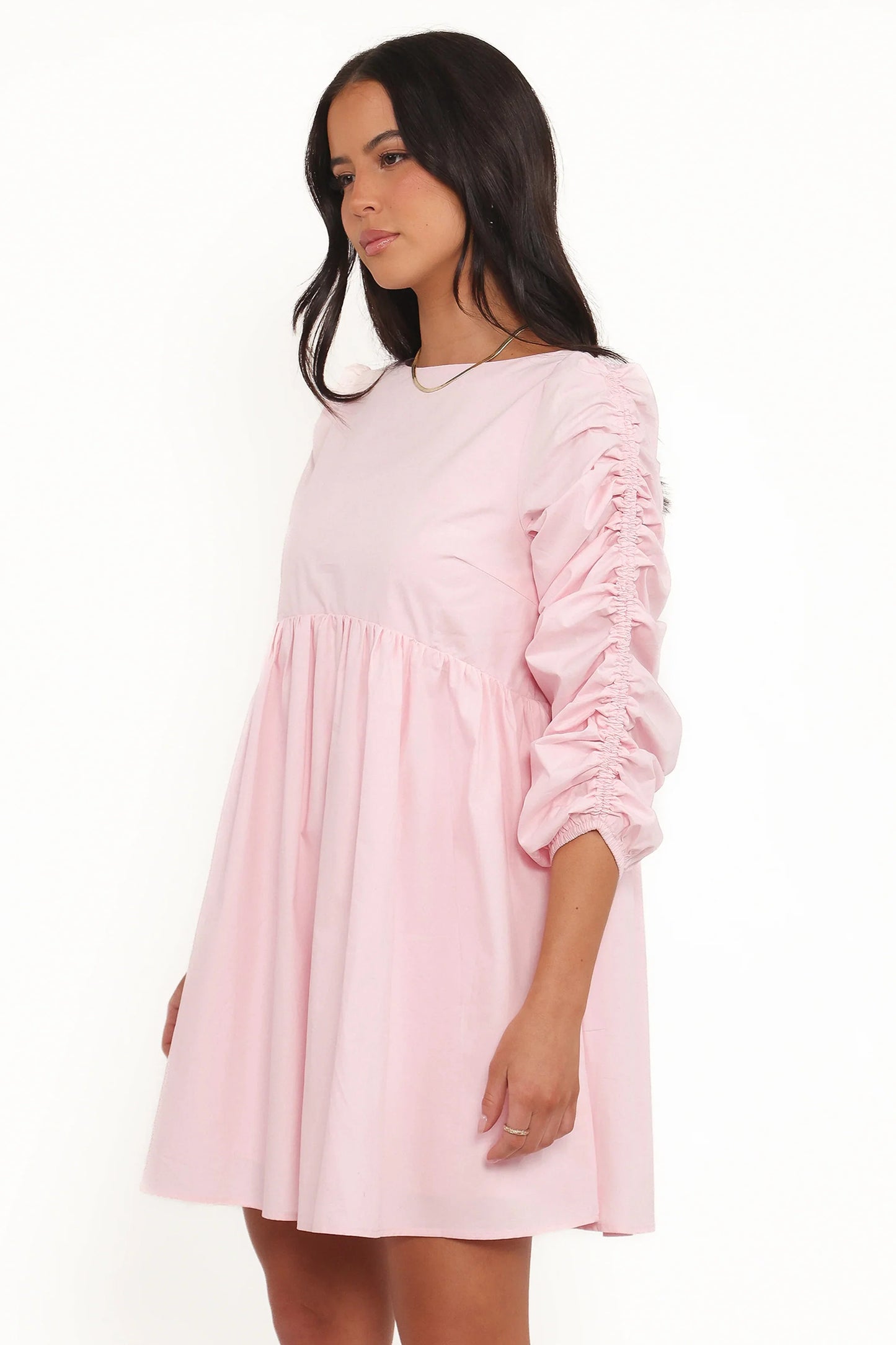 Micaela Long Sleeve Mini Dress Pink