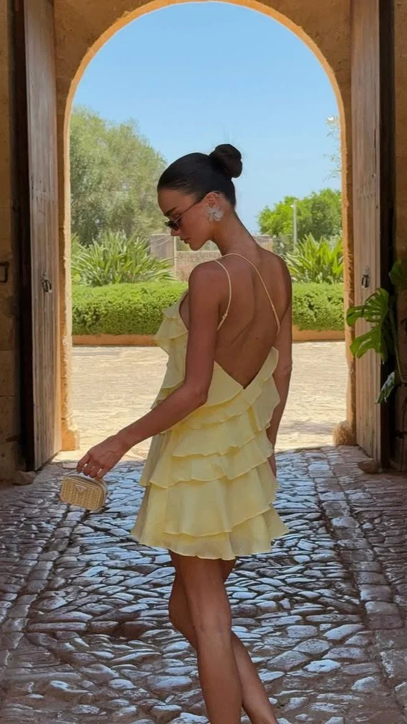Cassidi Mini Dress Lemon