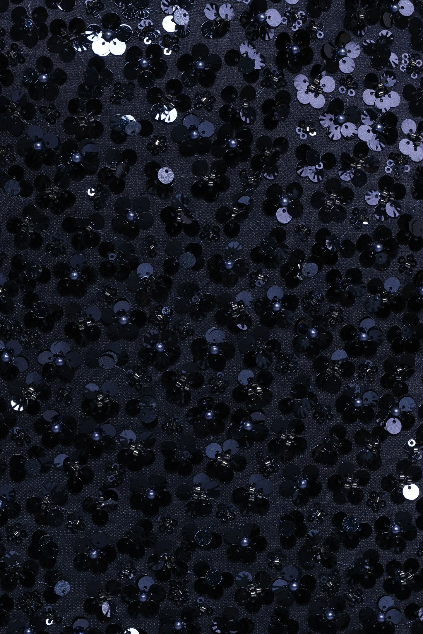 Glissy Sequin Skirt Set Navy