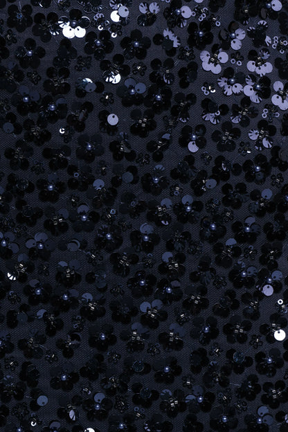 Glissy Sequin Skirt Set Navy