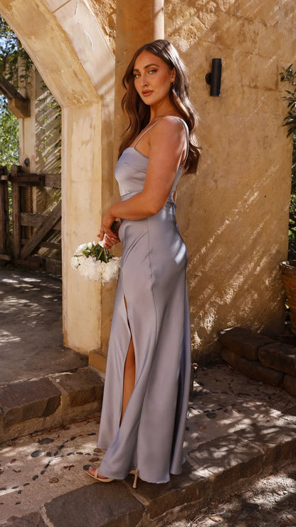 Ilana Maxi Dress Steel Blue