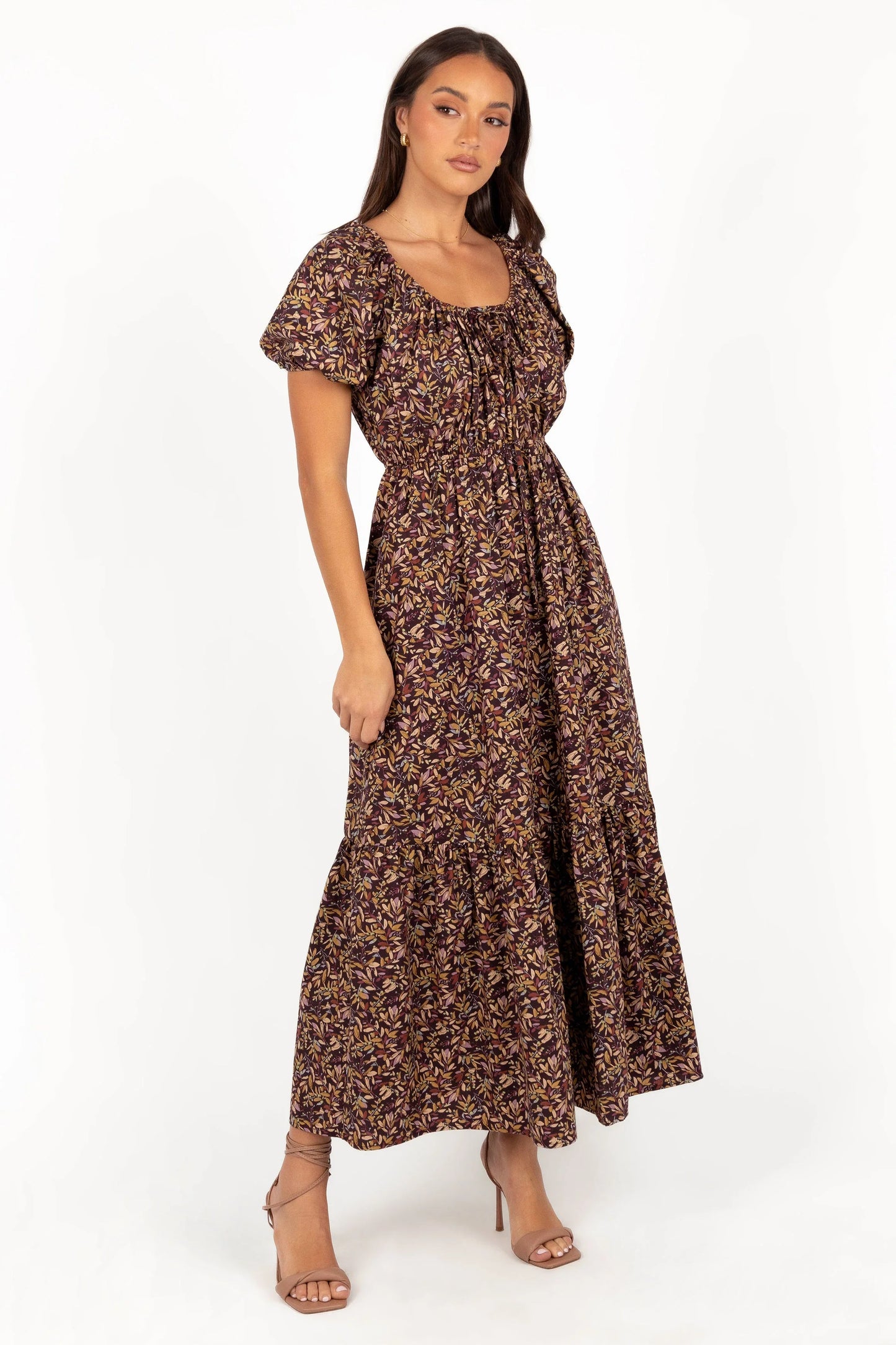 Juliana Maxi Dress Plum Floral