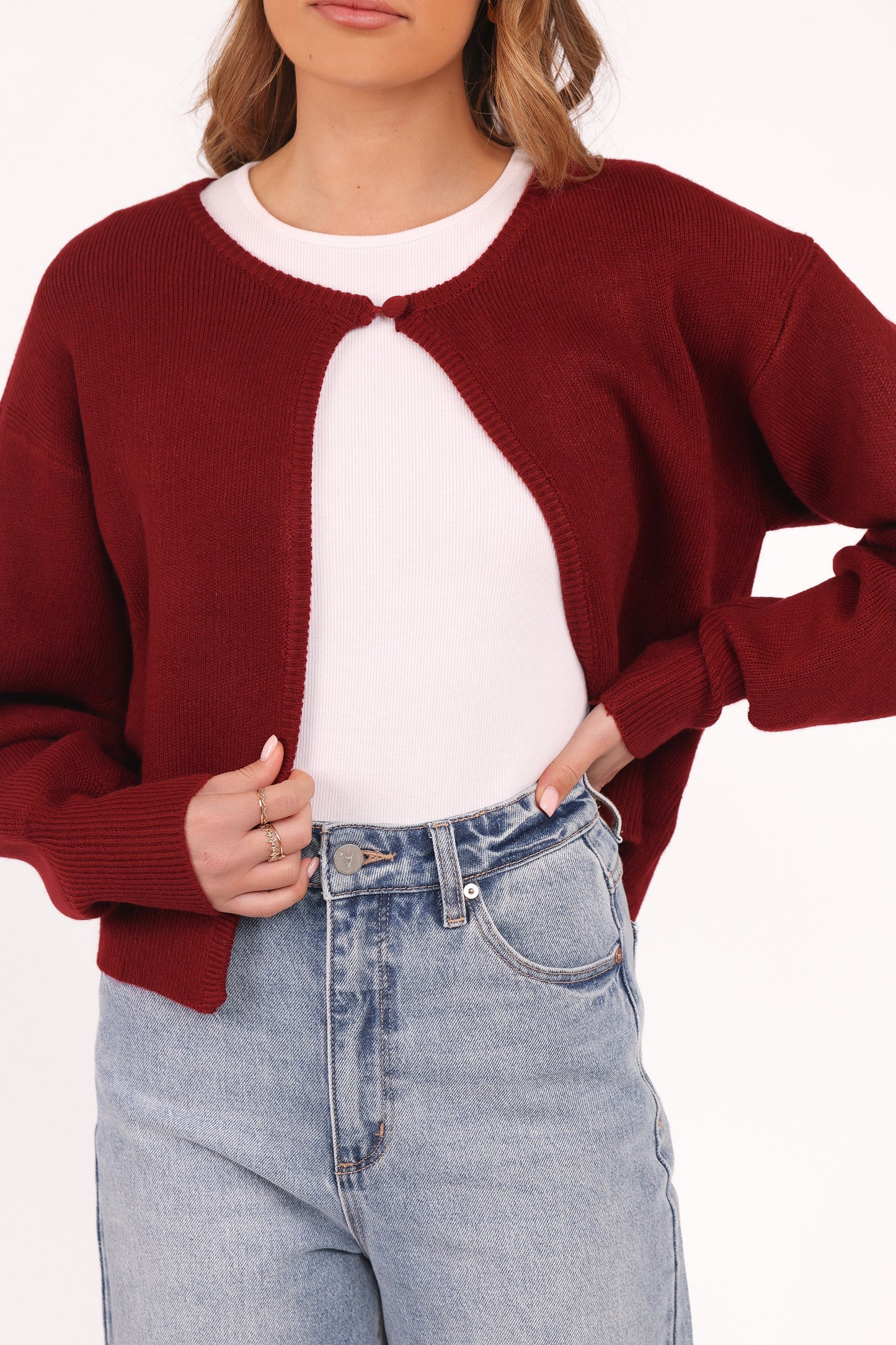 Ripley Knit Cardigan Berry