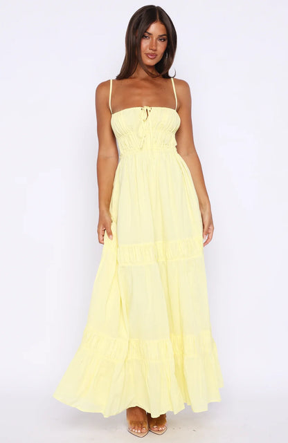 Rumour Has It Maxi Dress Lemon