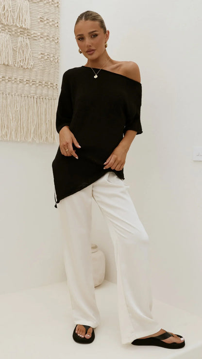 Keisha Off The Shoulder Top Black