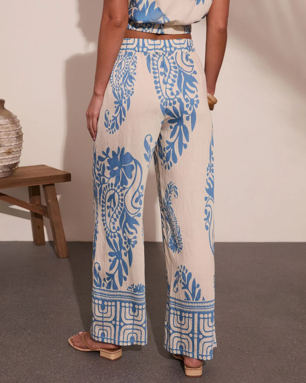 Wildflower Wander Abstract Floral Wide Leg Pants
