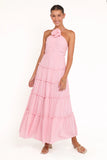 Dottie Halterneck Maxi Dress Pink