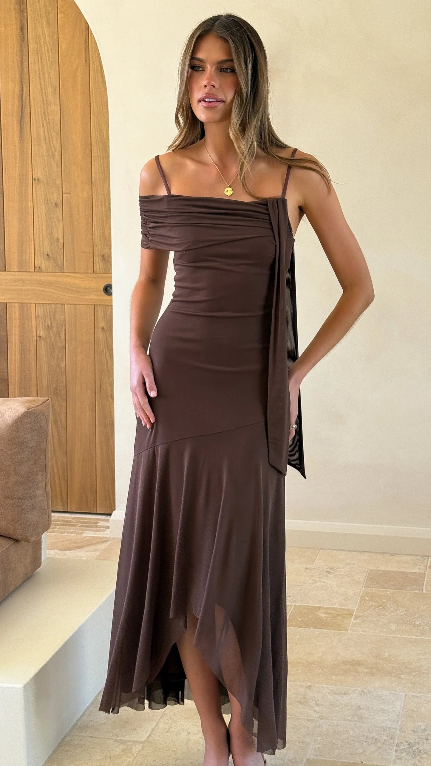 Lucy Maxi Dress Brown