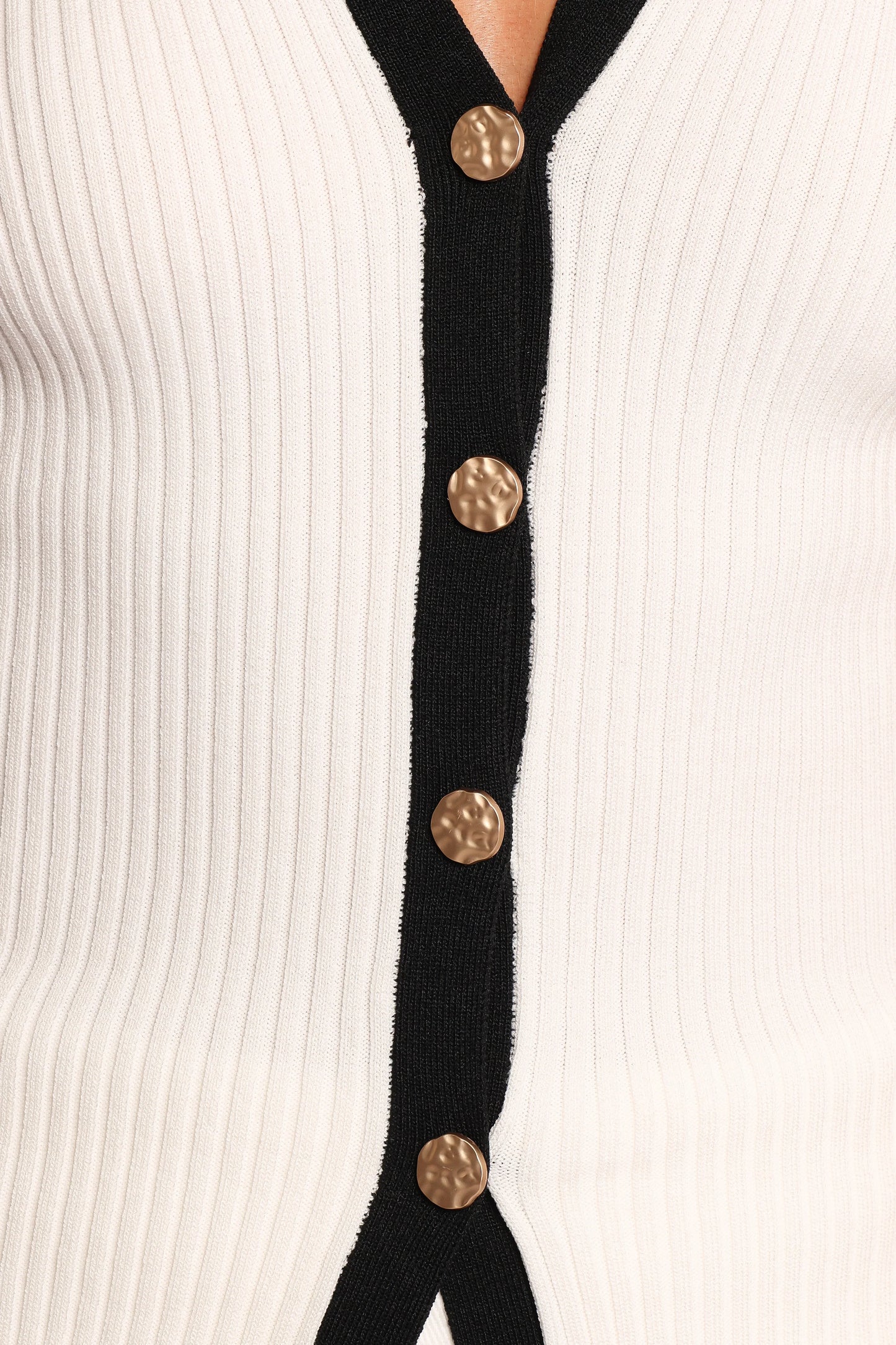 Virginia Knit Vest Top White Black