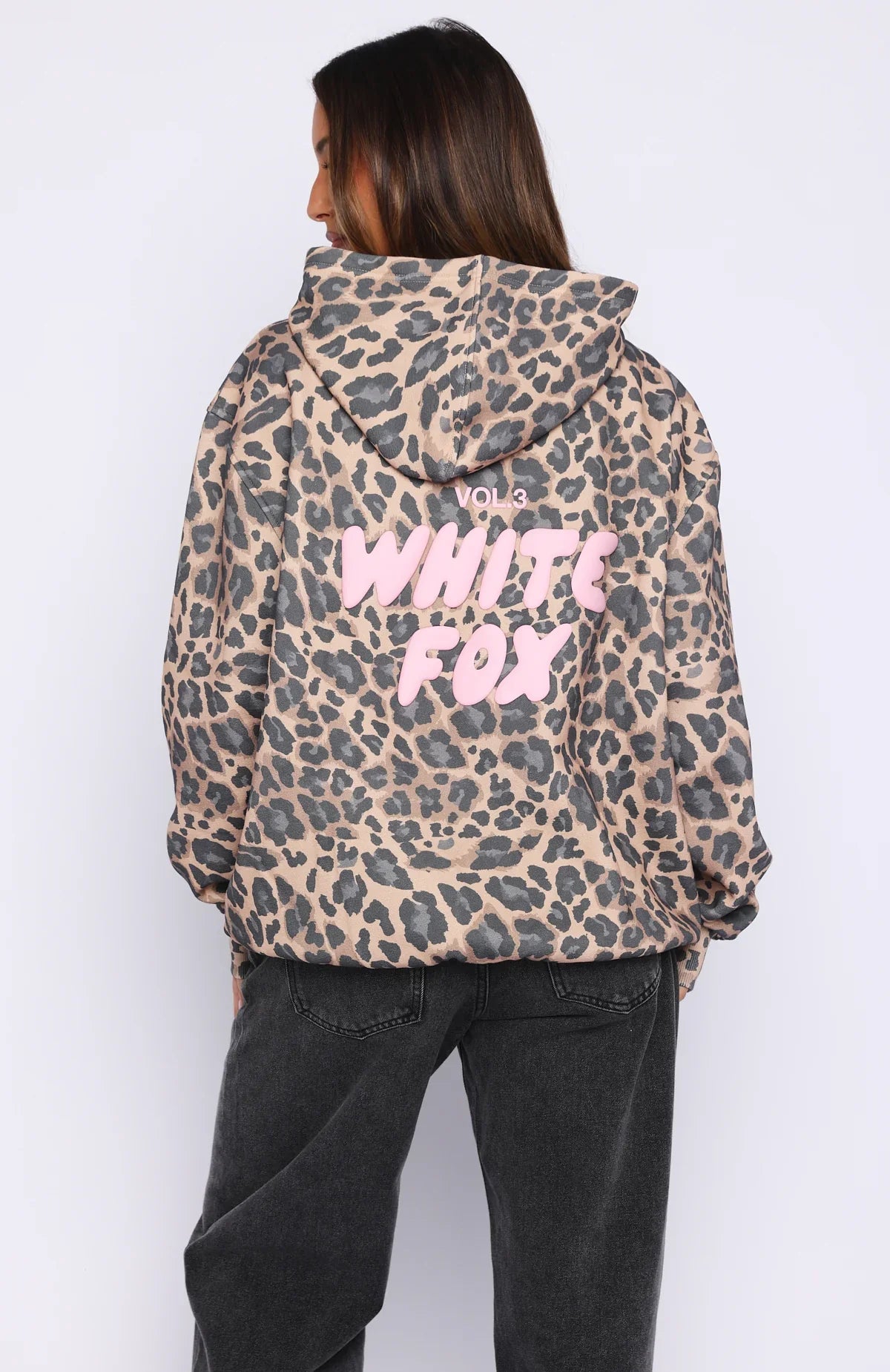 Offstage Printed Oversized Hoodie Dark Leopard