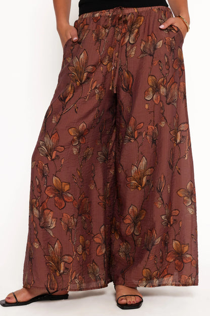 Larson Pant Brown Floral