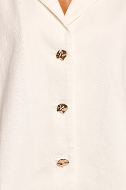 Odelia Denim Shirt Off White