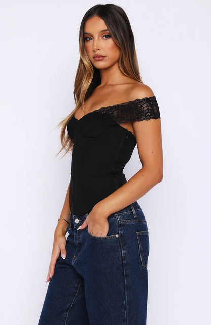 Charmed Heart Bustier Black