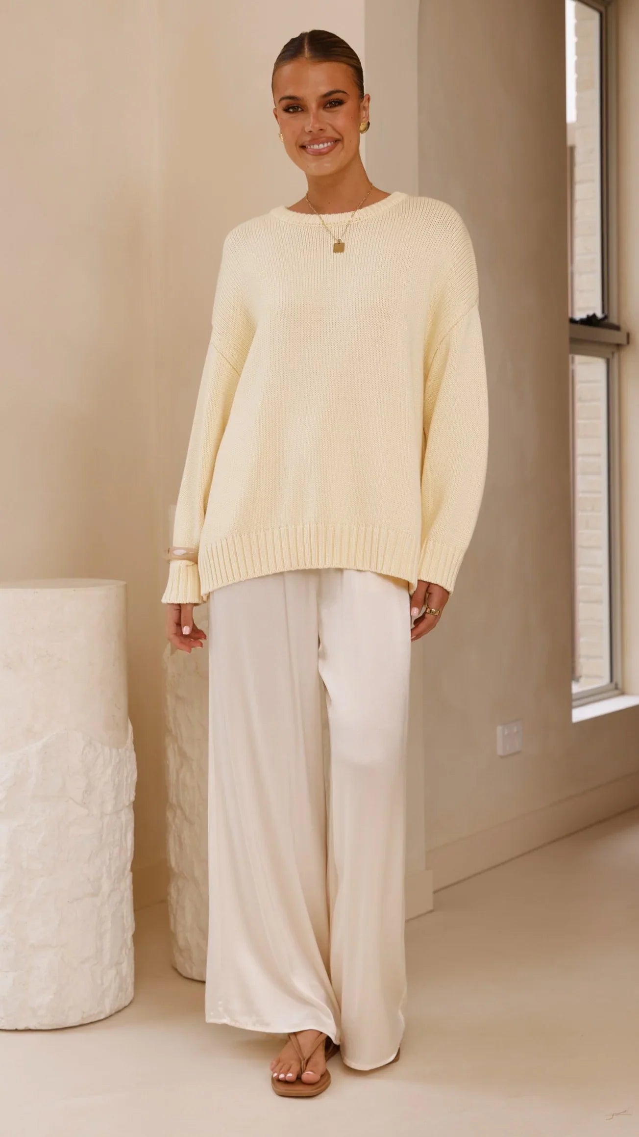 Dara Knitted Sweater Butter Yellow
