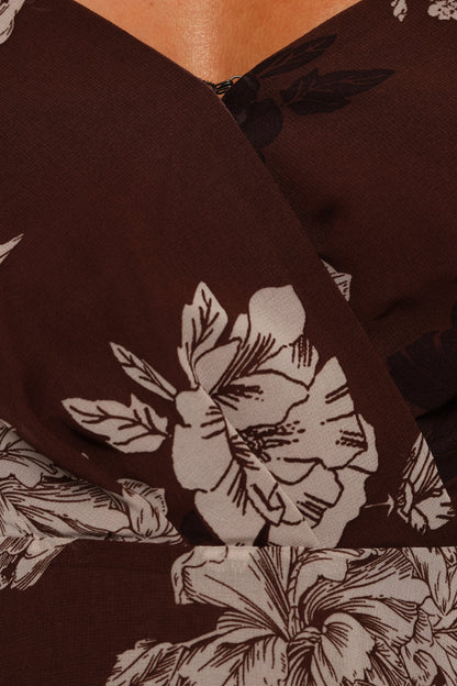 Madilyn Maxi Dress Brown Floral