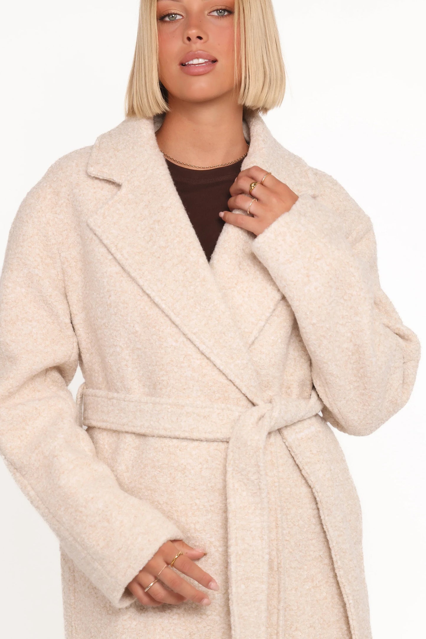 Goodie Shearling Coat Cream