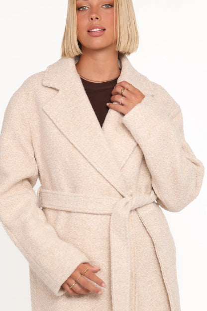 Goodie Shearling Coat Cream