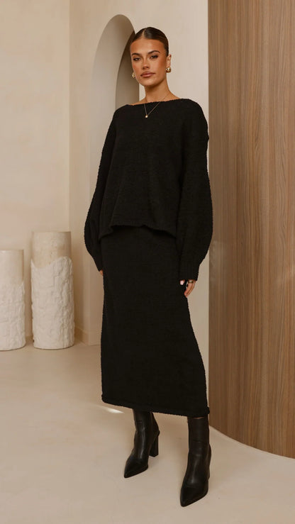 Cohen Knit Jumper Black