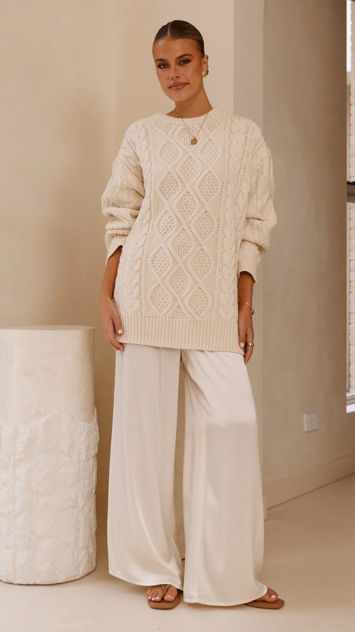 Luna Knit Sweater Cream