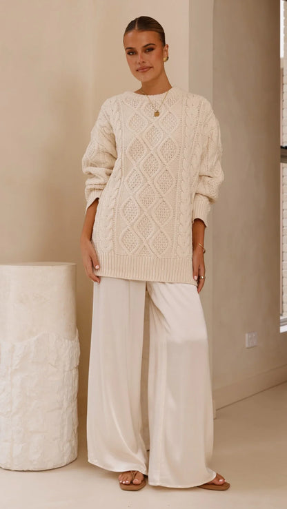 Luna Knit Sweater Cream