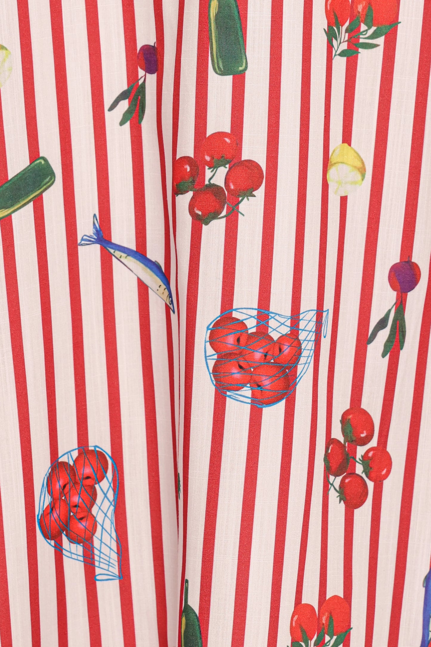 Soph Strapless Maxi Dress Red Picnic Stripe