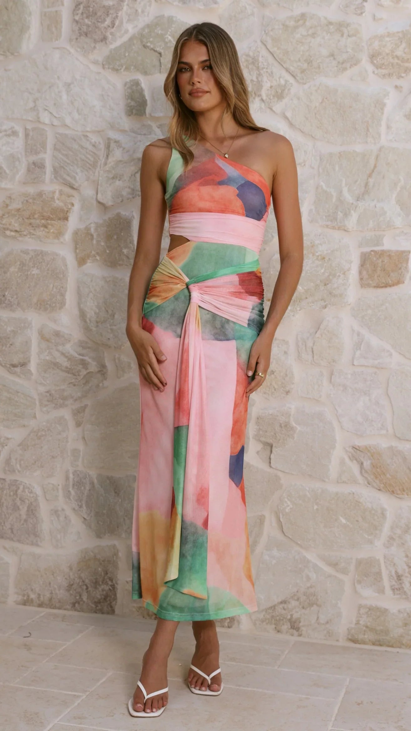 Kourt Maxi Dress Multi Abstract