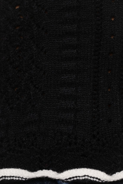 Abby Knit Top Black White