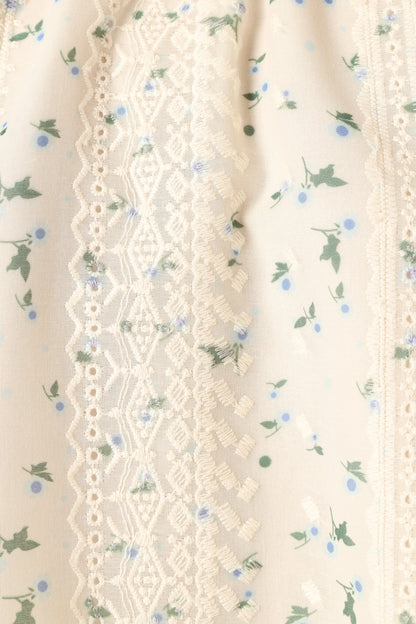 Willa Halterneck Top Blue Floral