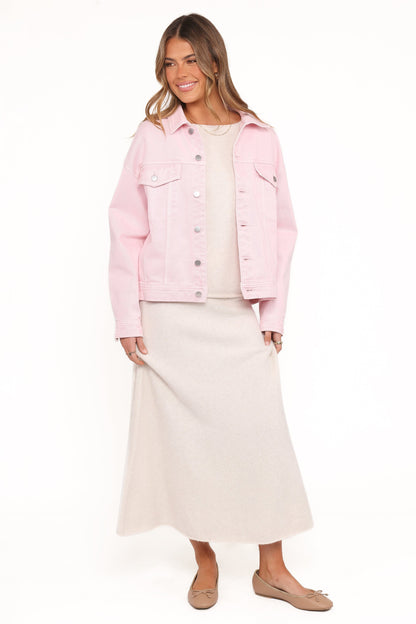 Larosa Denim Jacket Dusty Pink