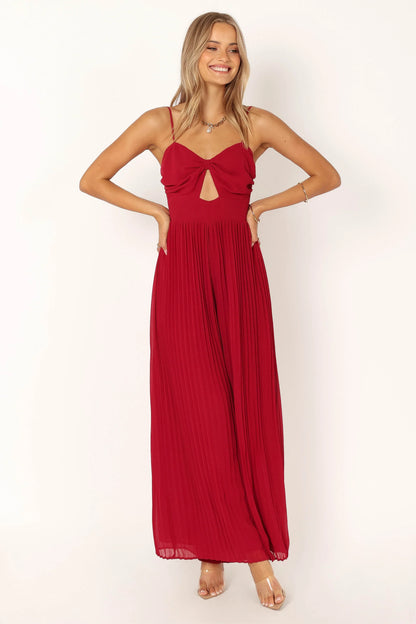 Alice Wide Leg Jumpsuit Red