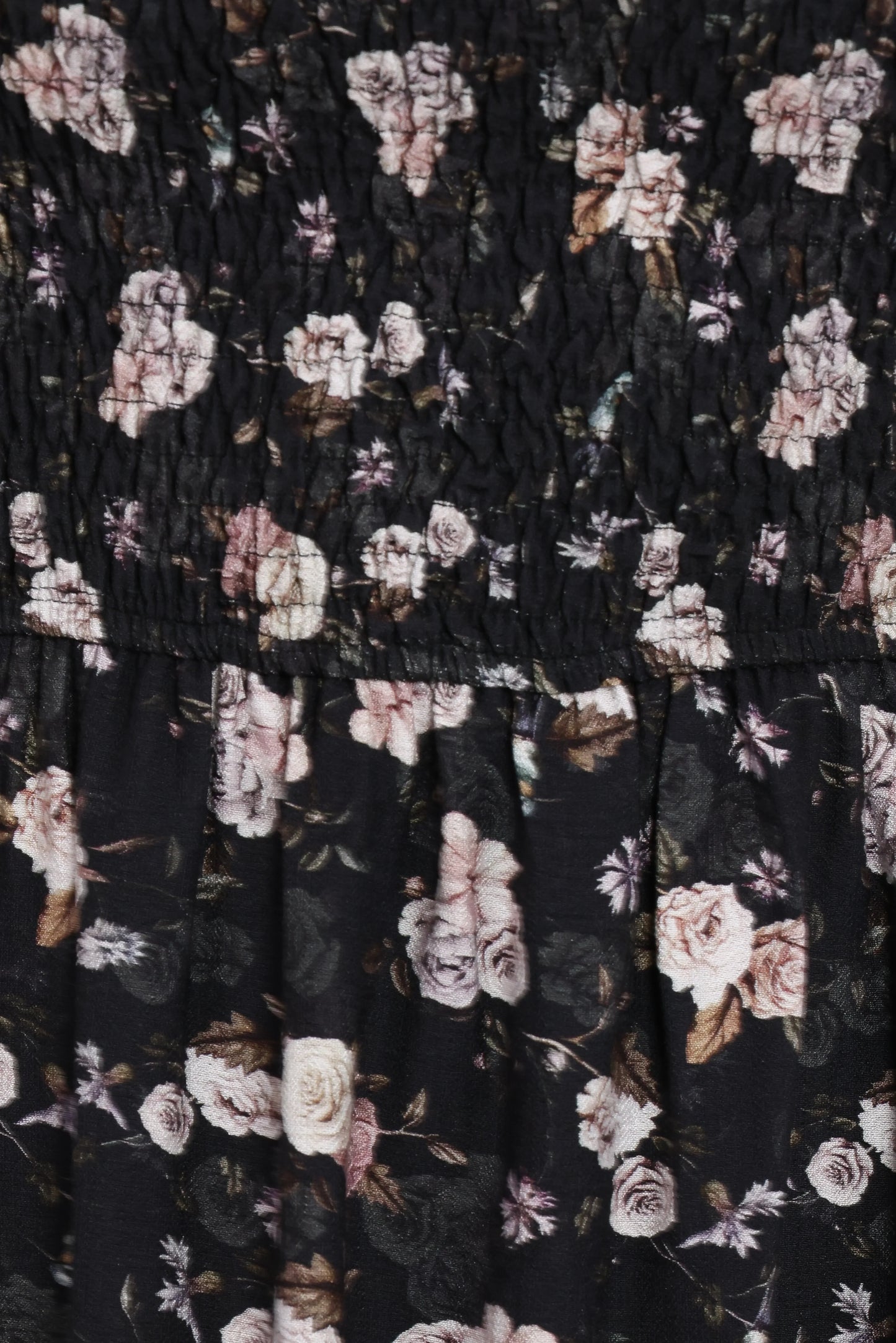 Cecelia Puff Sleeve Maxi Dress Black Floral