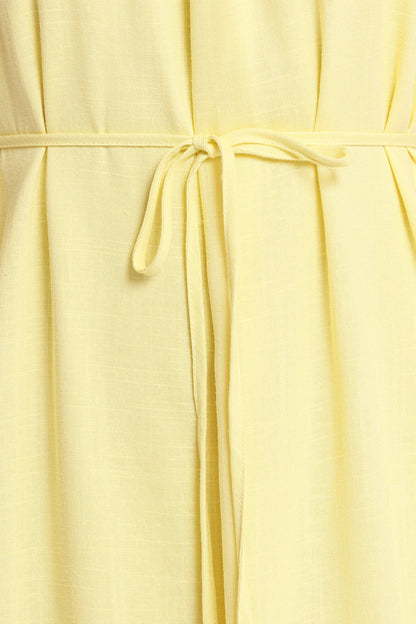 View Halterneck Maxi Dress Lemon