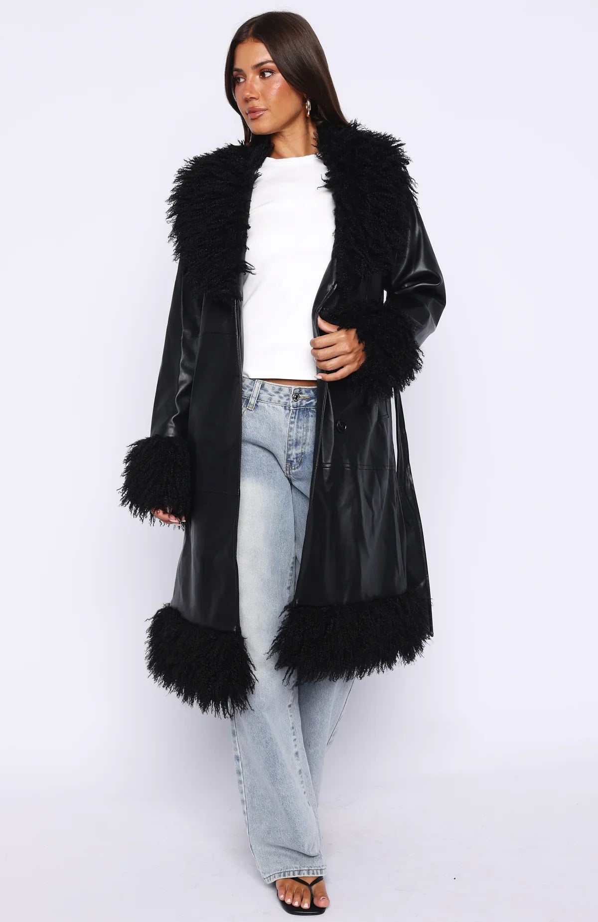 In My Space PU Jacket Black