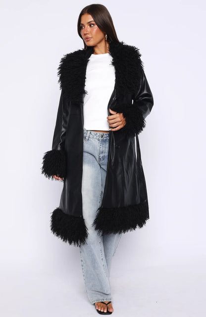 In My Space PU Jacket Black