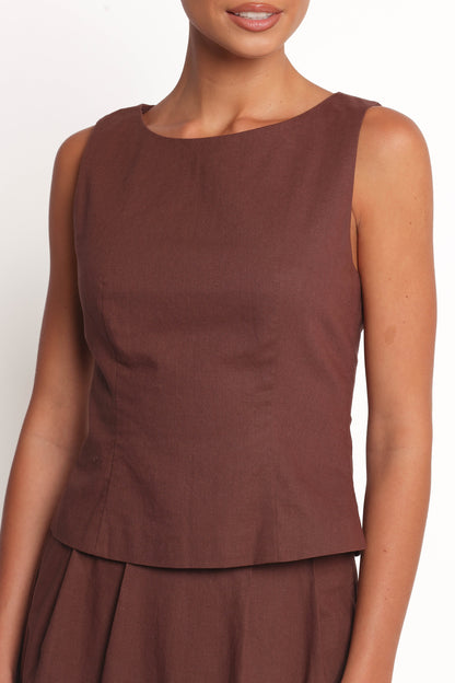 Chiaro Shell Top Brown
