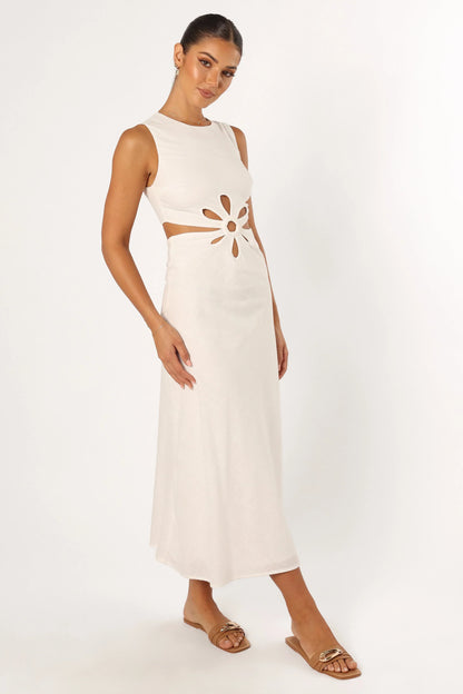 Sola Midi Dress White