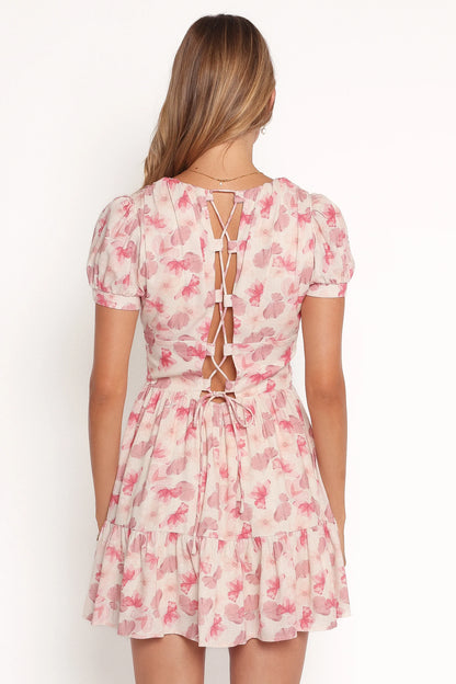 Clementine Mini Dress Cream Floral