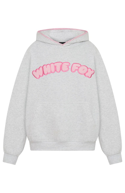Vol 1 Front Graphic Oversized Hoodie Grey Marle