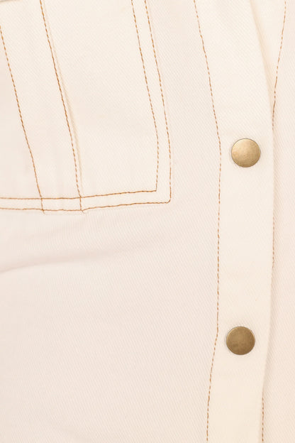 Hailey Denim Mini Dress White Denim