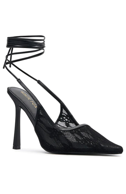 Sonnet Wrap Heels Black Lace