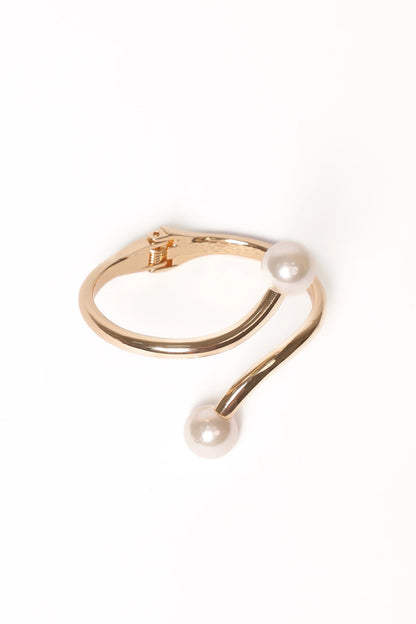 Petra Cuff Gold Pearl