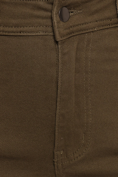 Georgette High Waisted Straight Leg Pants Olive