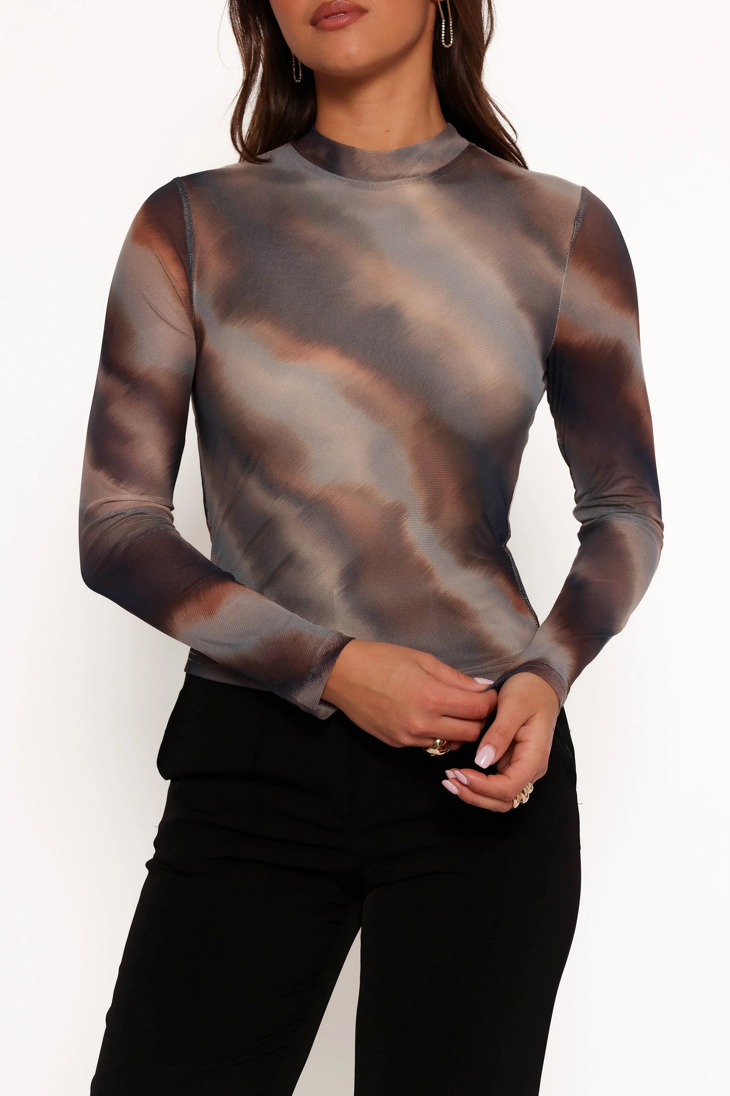 Zallocco Long Sleeve Top Ombre Stripe