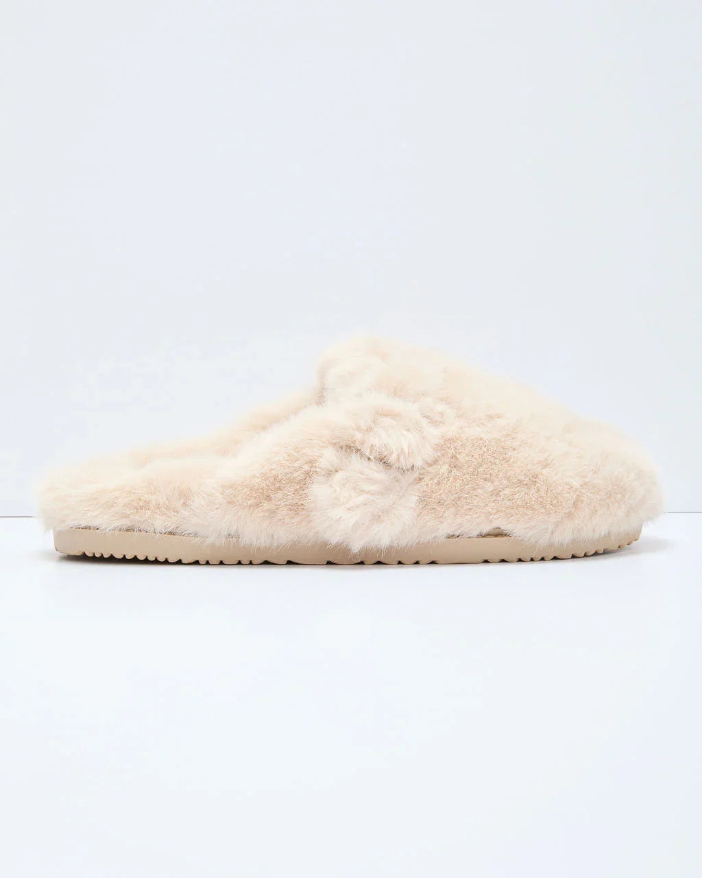 Snowfall Secrets Faux Fur Mules