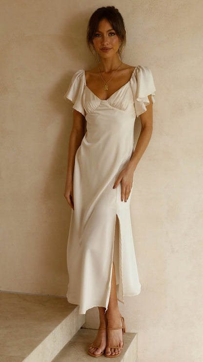 Louisa Midi Dress Ivory