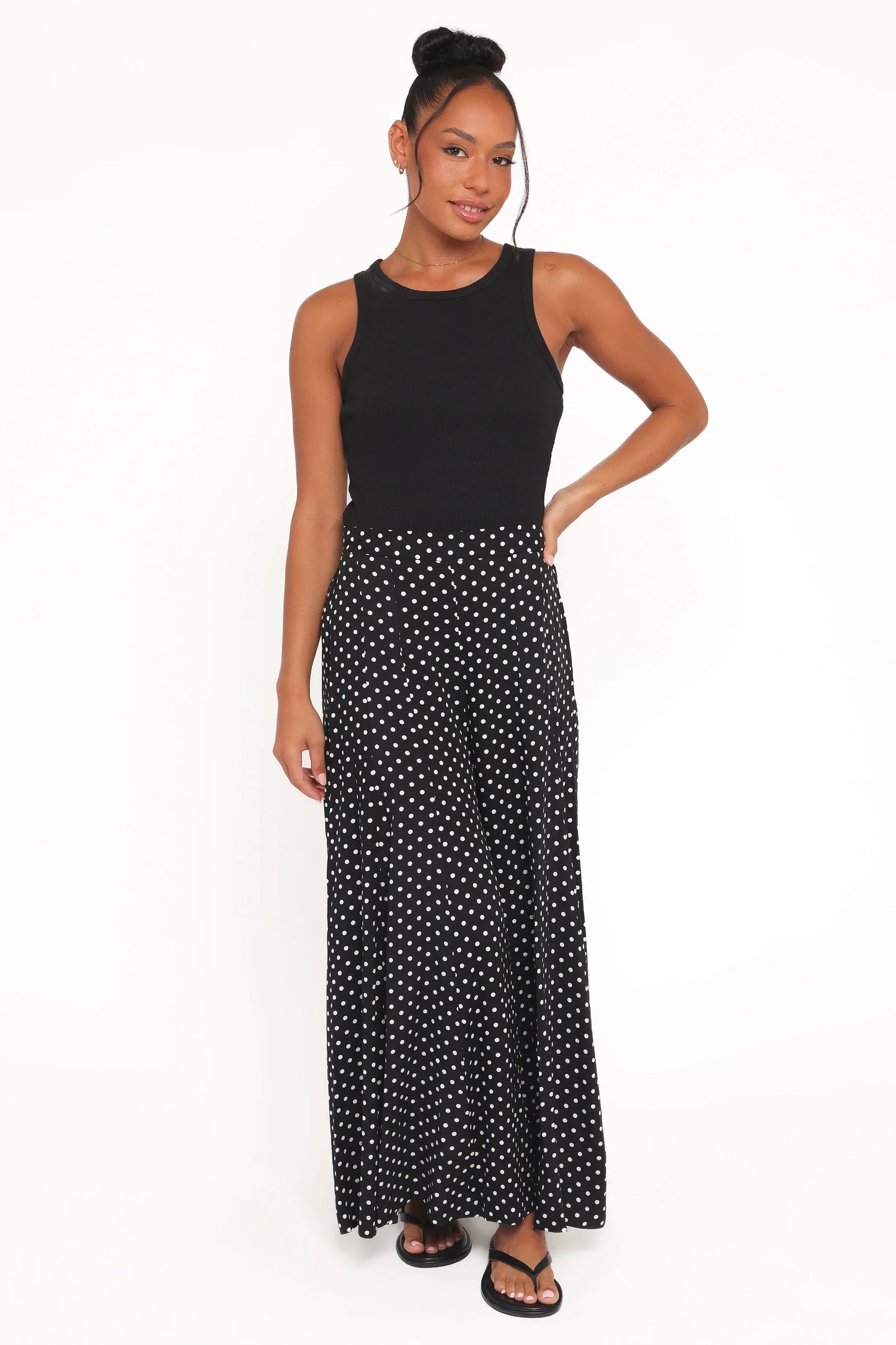 Neveah Pant Black Polka Dot
